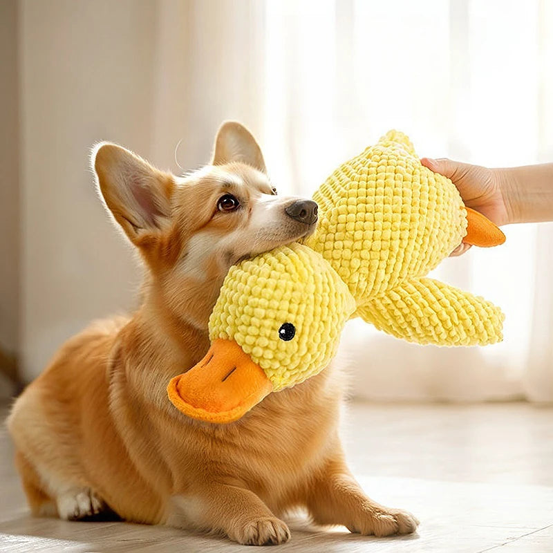 Antystresowa Pluszowa Kaczka dla Psa – Ukojenie, Zabawa i Zdrowe Ząbki!